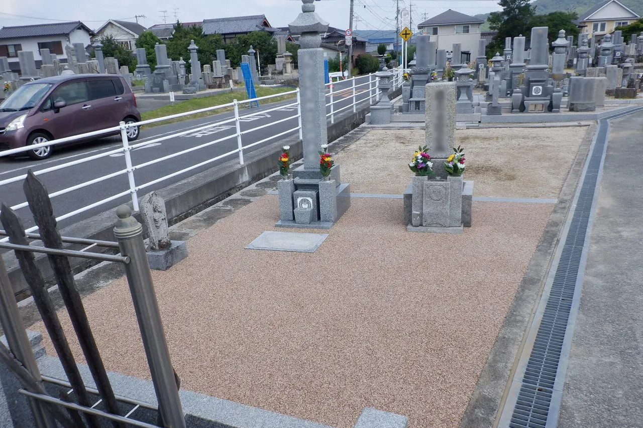 墓地敷地内 ストーンレジン施工 施工後